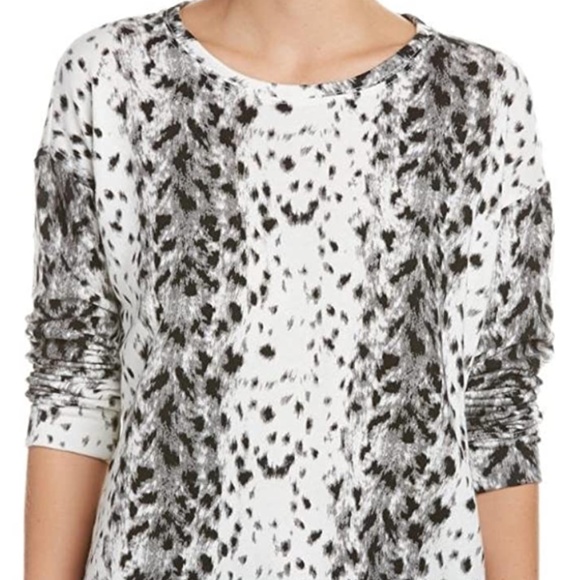 SOFT by Joie leopard printed black and white sweat - Picture 1 of 2